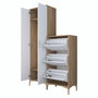 Hanah Home Soporte de Entrada Nogal y Blanco